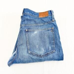 Madewell The Perfect Vintage Crop Jean Zip Fly Ripped at Knee Size 31